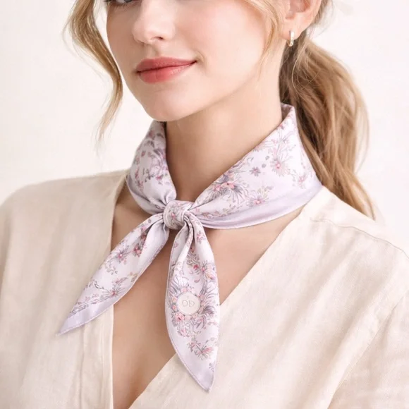 Dior Purple Hankachi Scarf - Picture 1 of 5